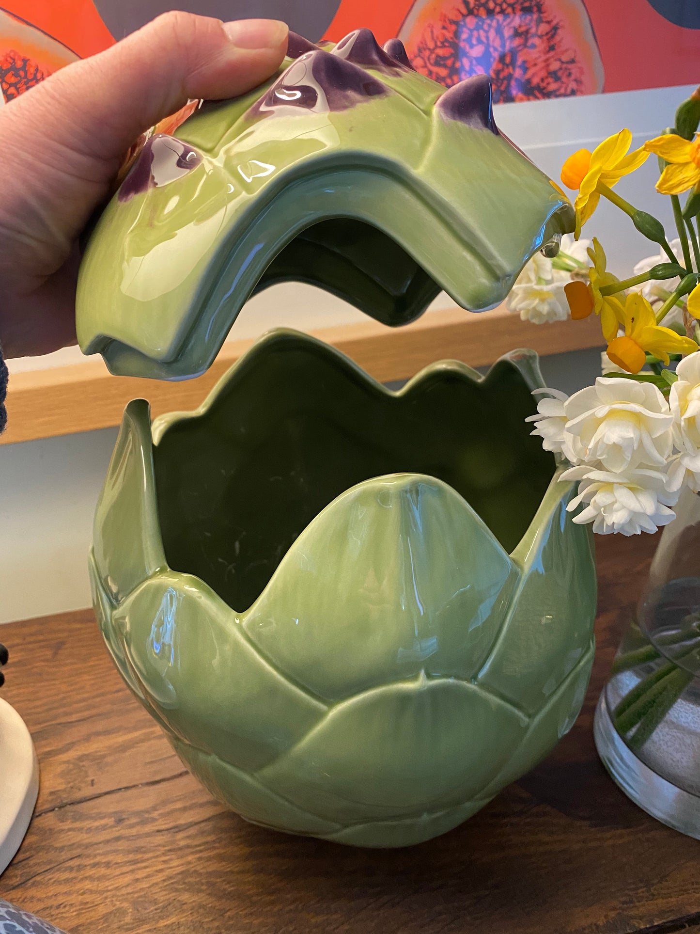 Ceramic artichoke dish