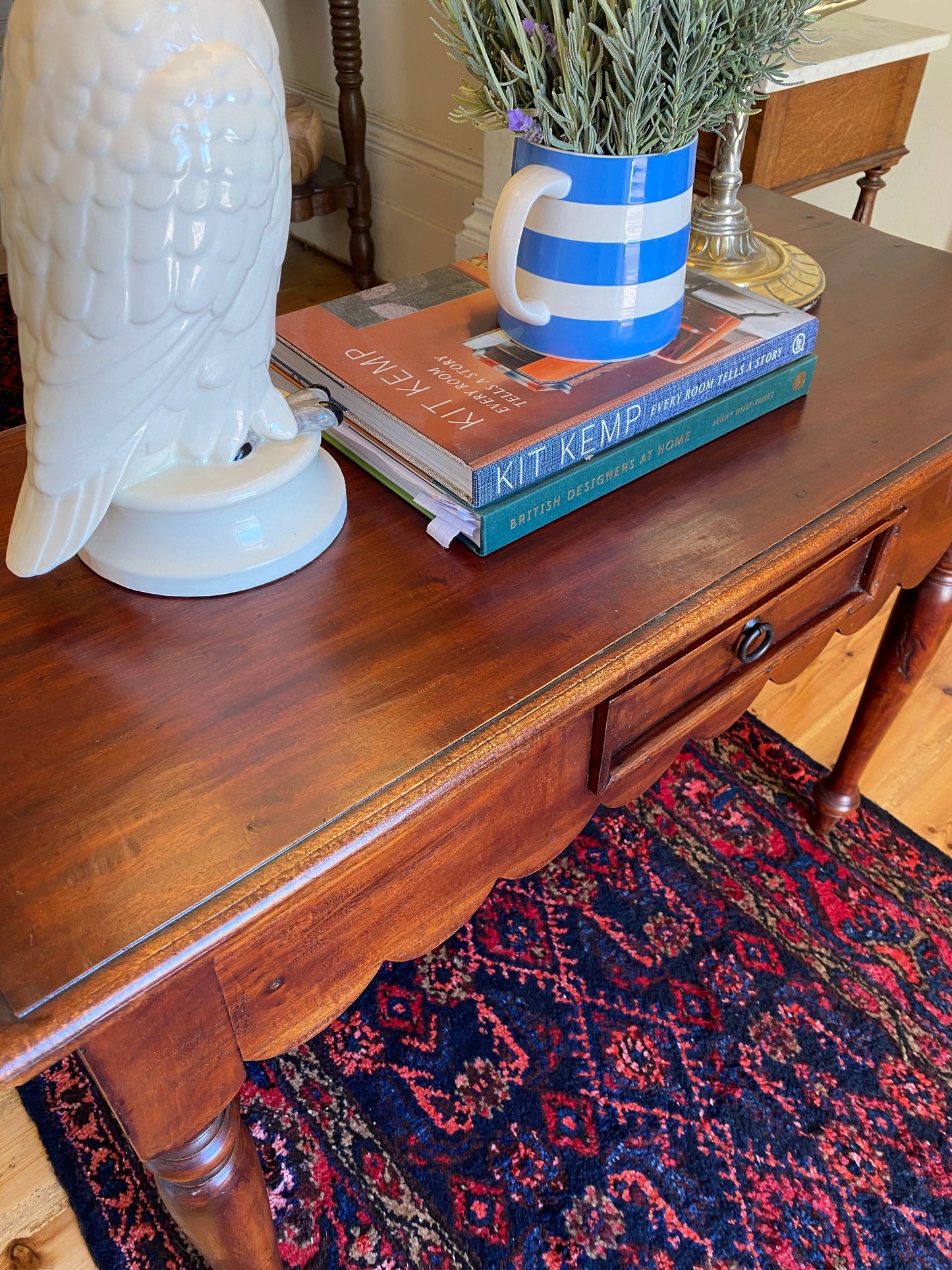 Scalloped side table