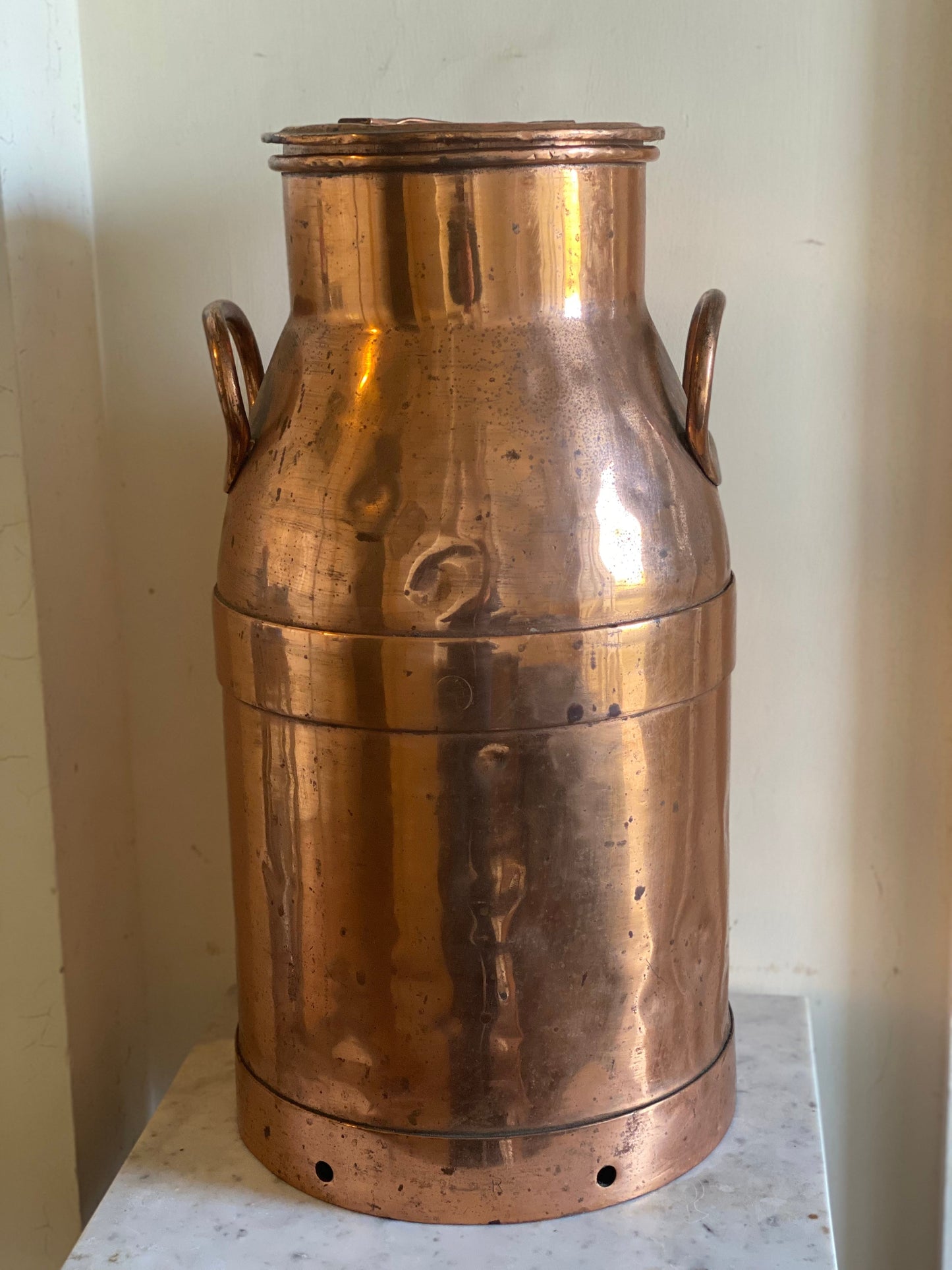 Antique French Copper milk churn
