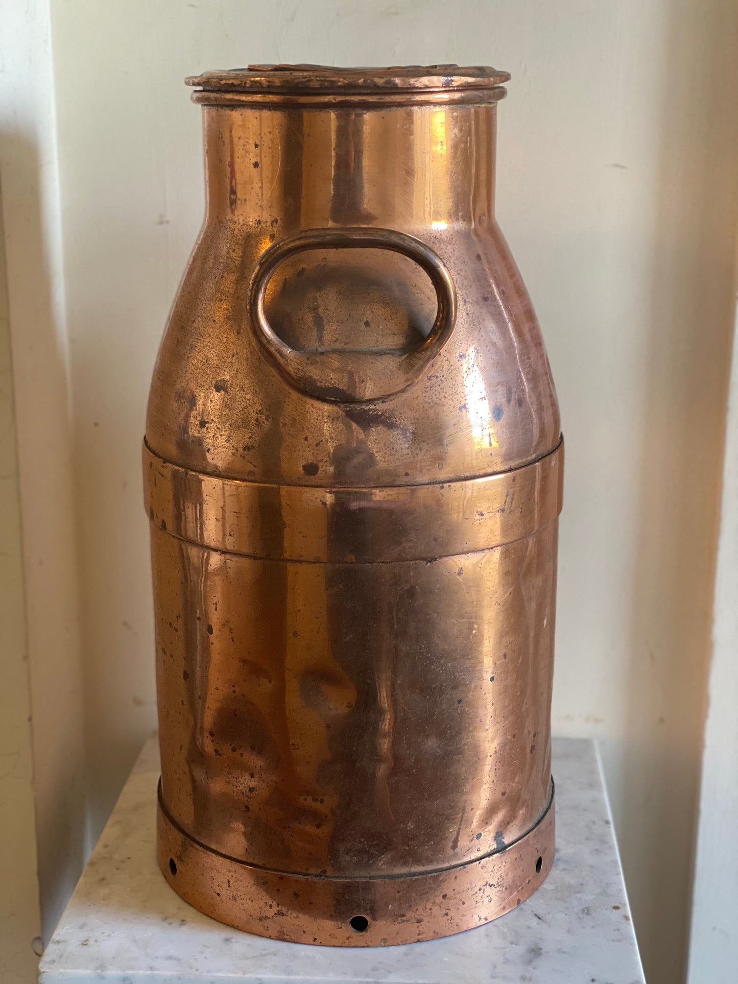 Antique French Copper milk churn