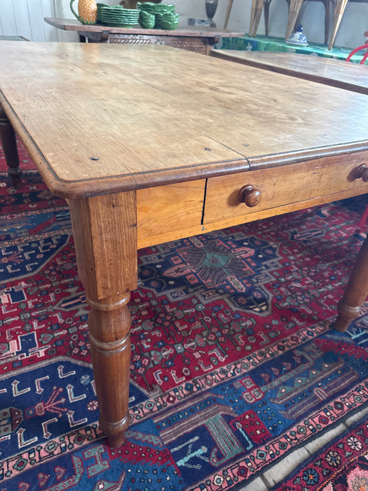Antique pine farmhouse table