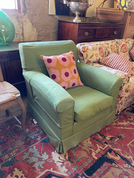 Green armchair
