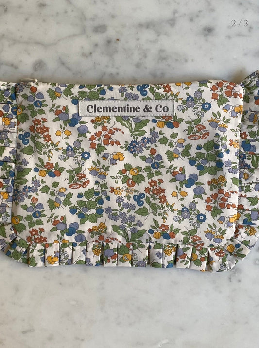 Clementine and co purse hedgerow Liberty tana lawn