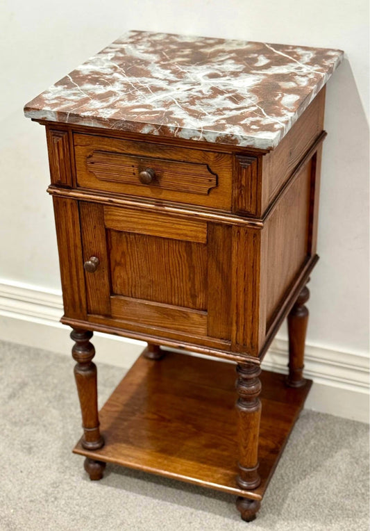 Antique French bedside table