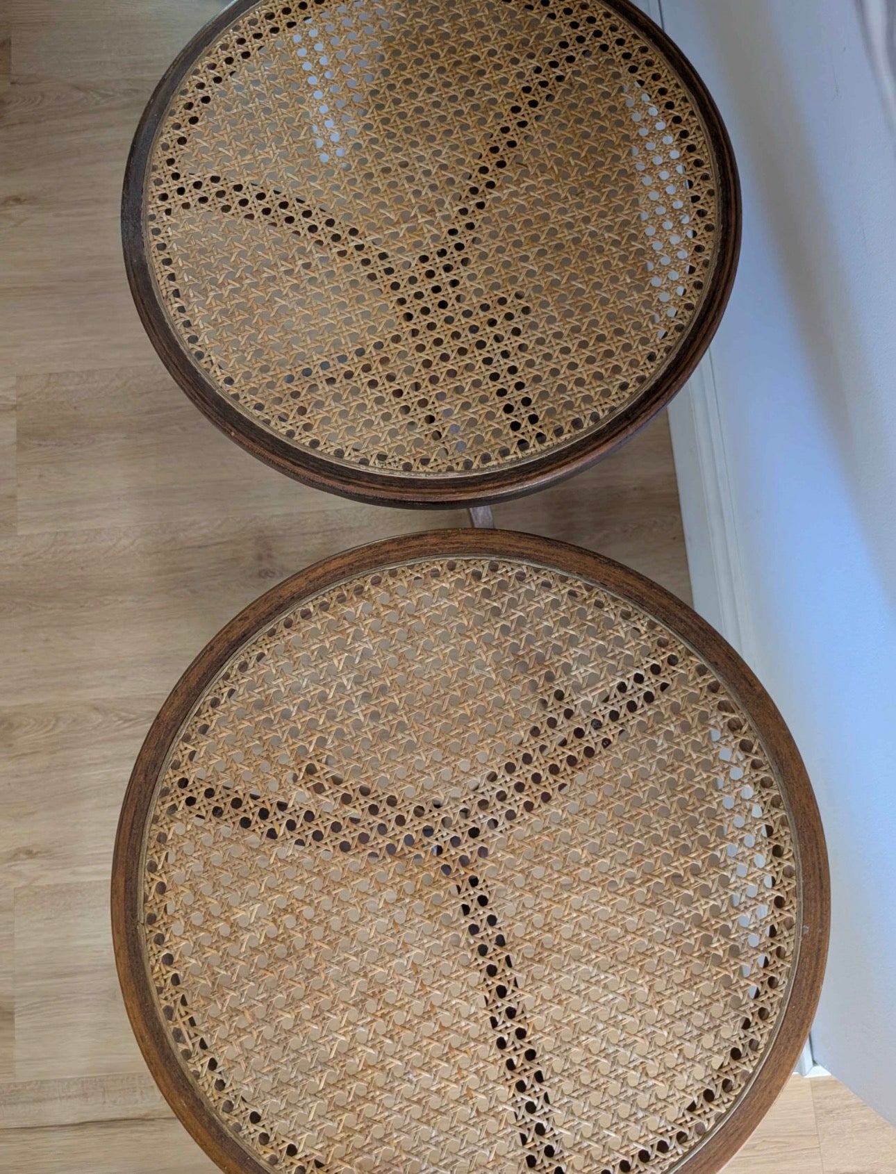 Pair of vintage bentwood side tables