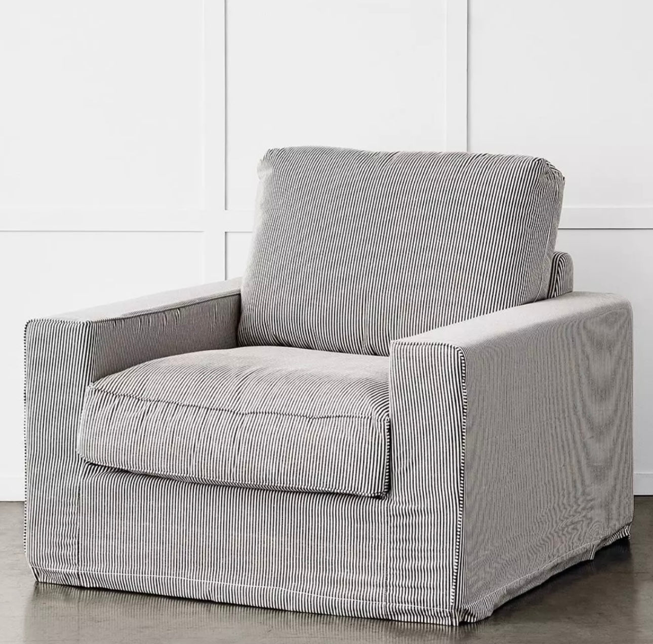 Pin striped armchair