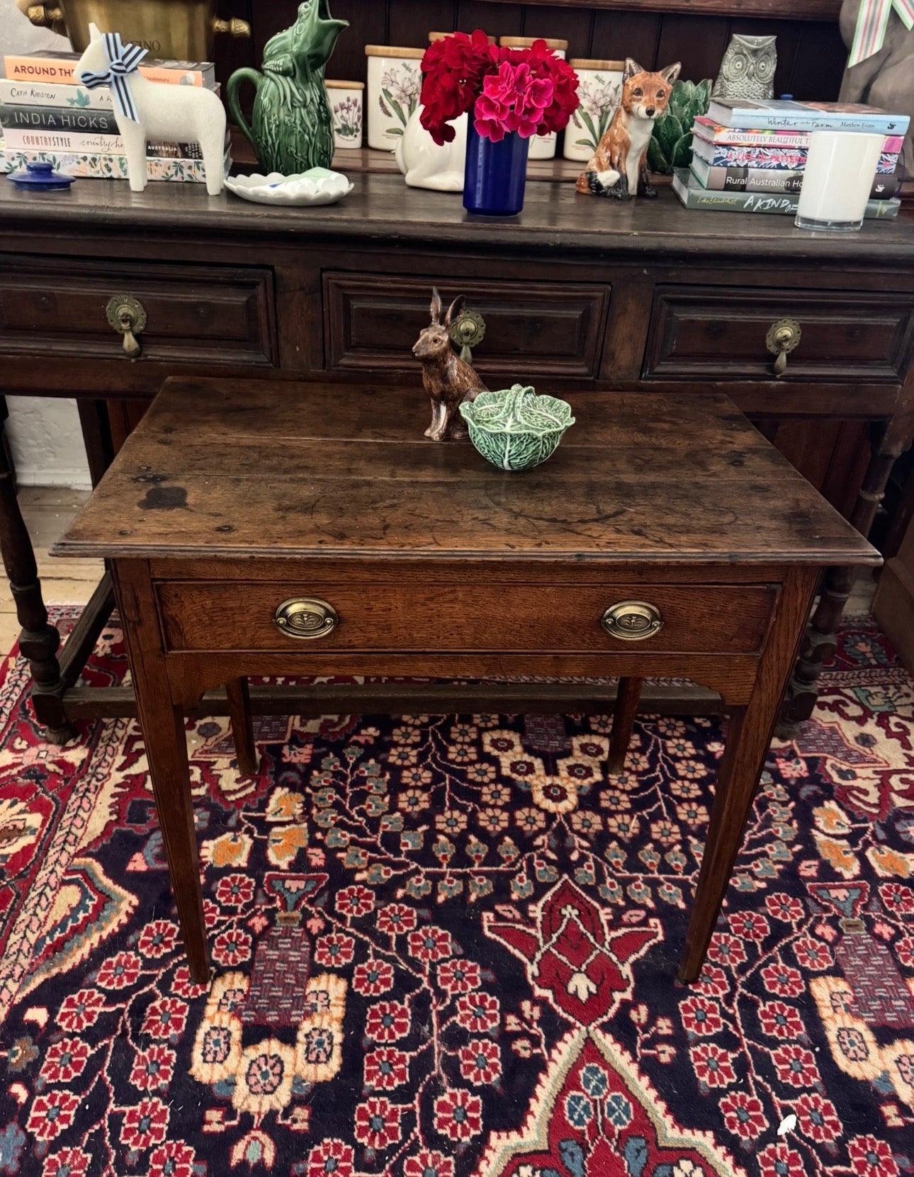 Georgian oak side table