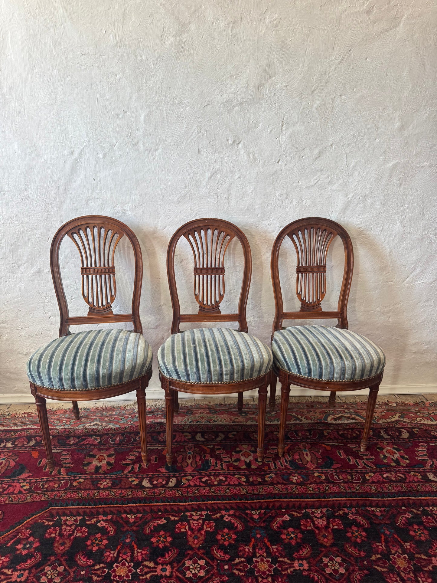 Antique French Lyrebird chairs