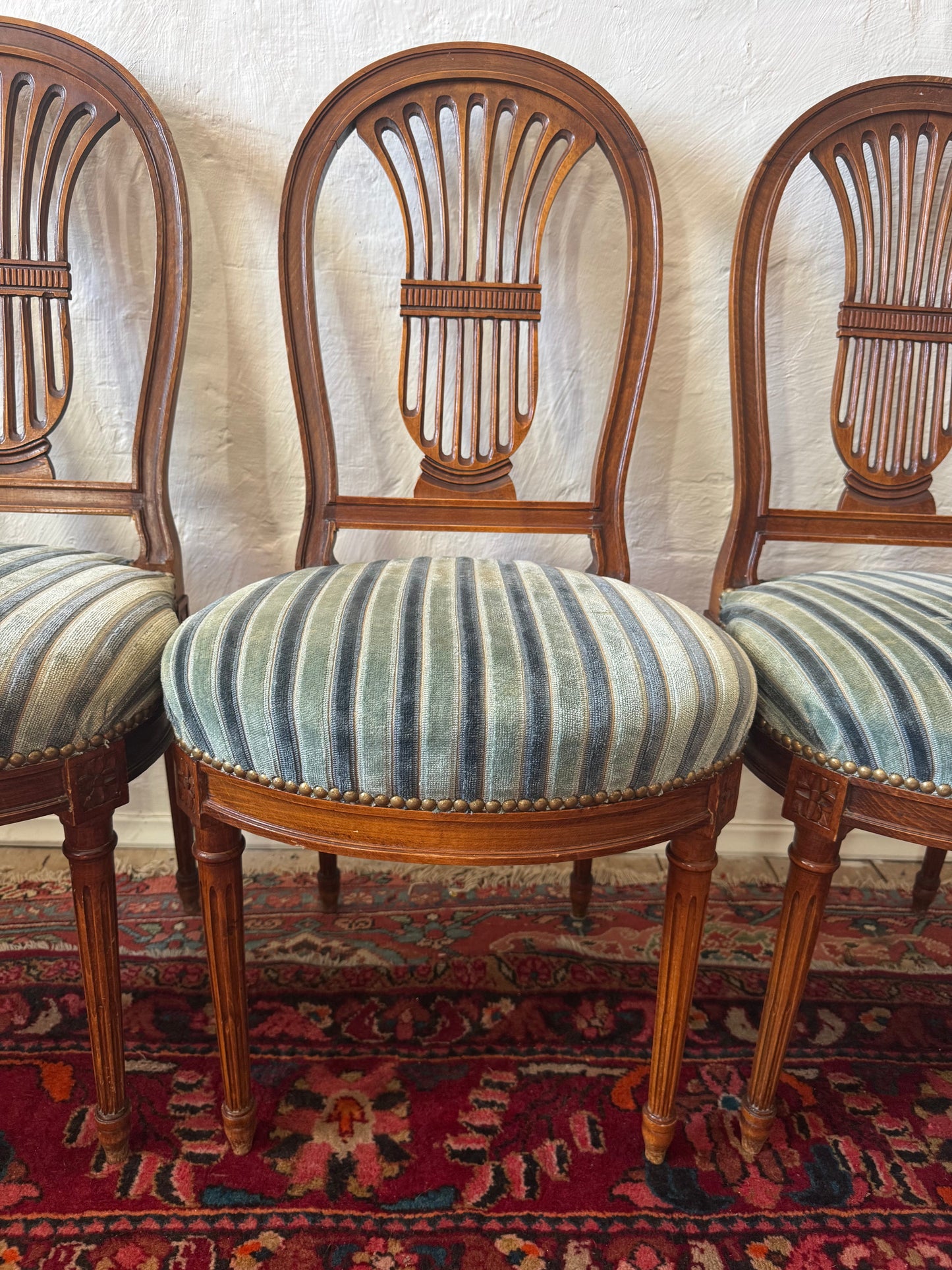 Antique French Lyrebird chairs