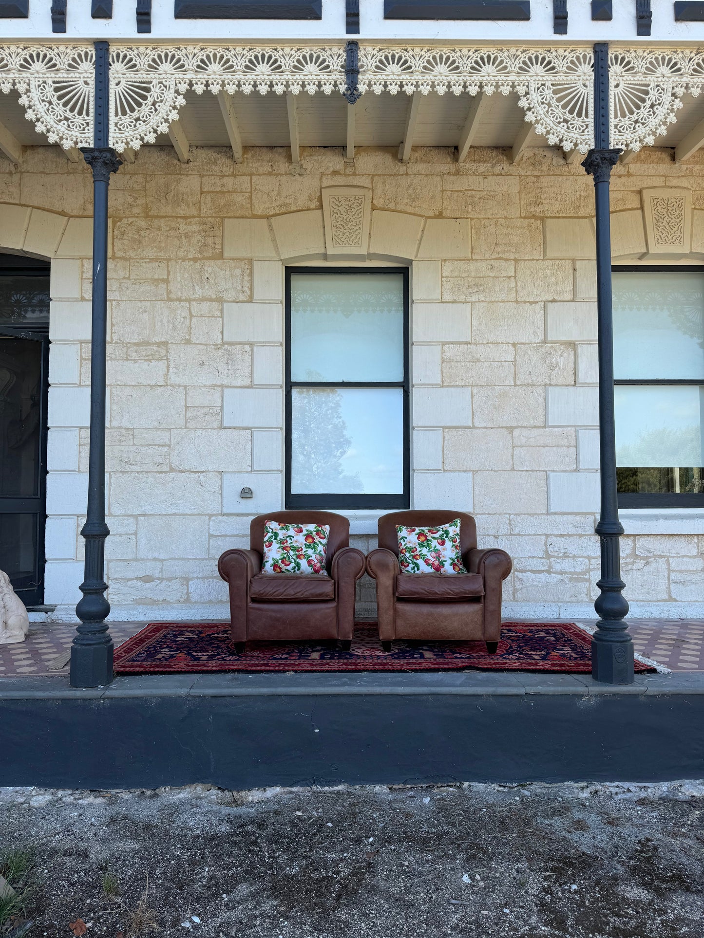 Pair of leather armchairs