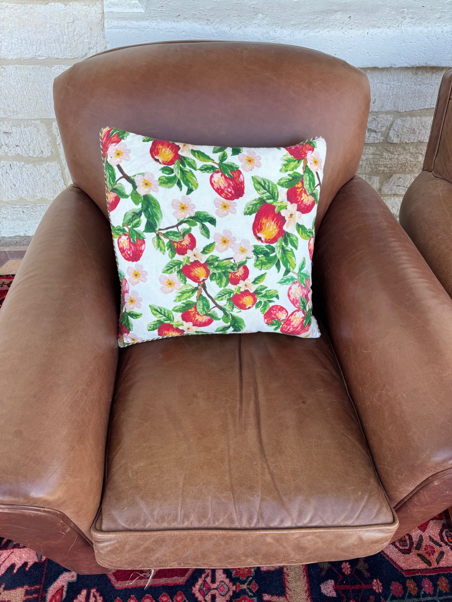 Pair of leather armchairs