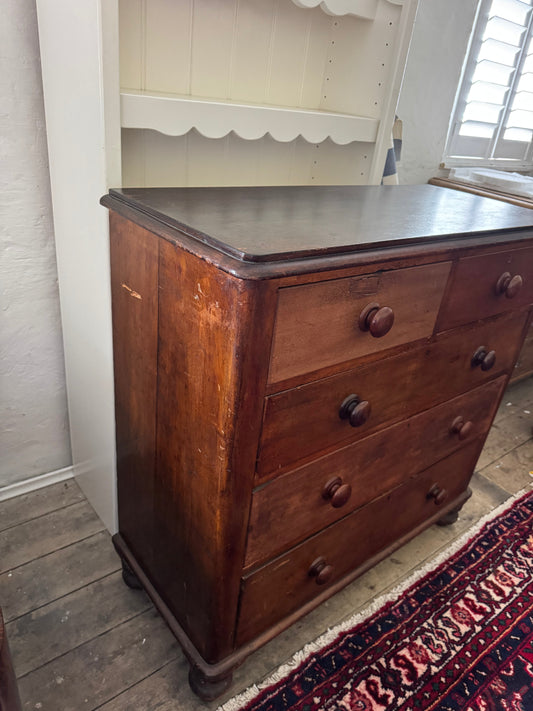 Old cedar chest of drawers