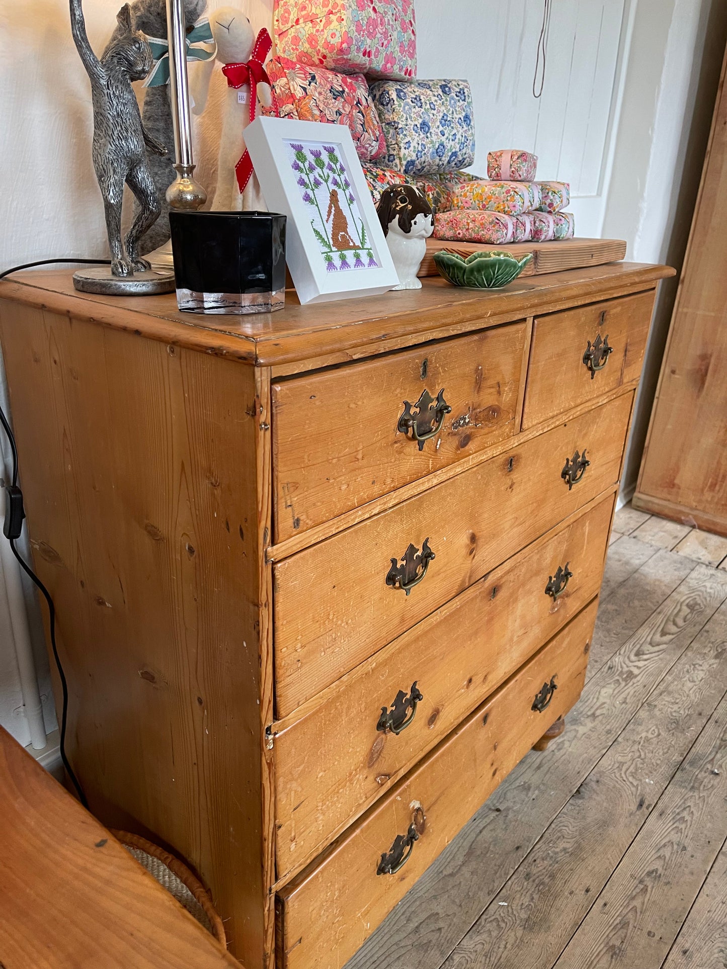Antique pine chest of drawers imported from UK