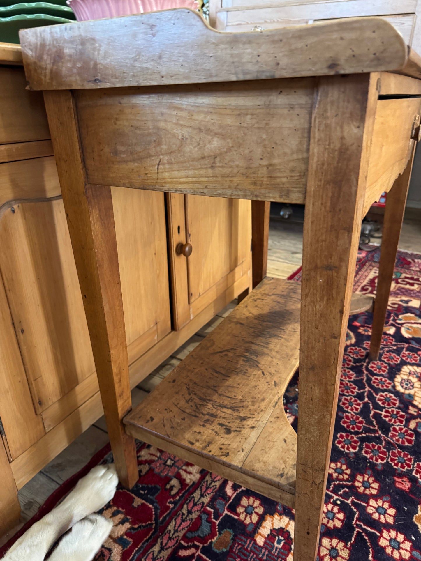 Antique oak side table