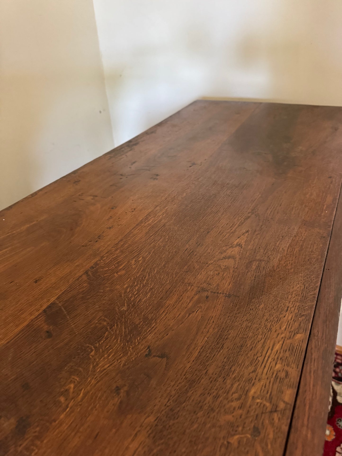 Huge English oak chest of drawers with key