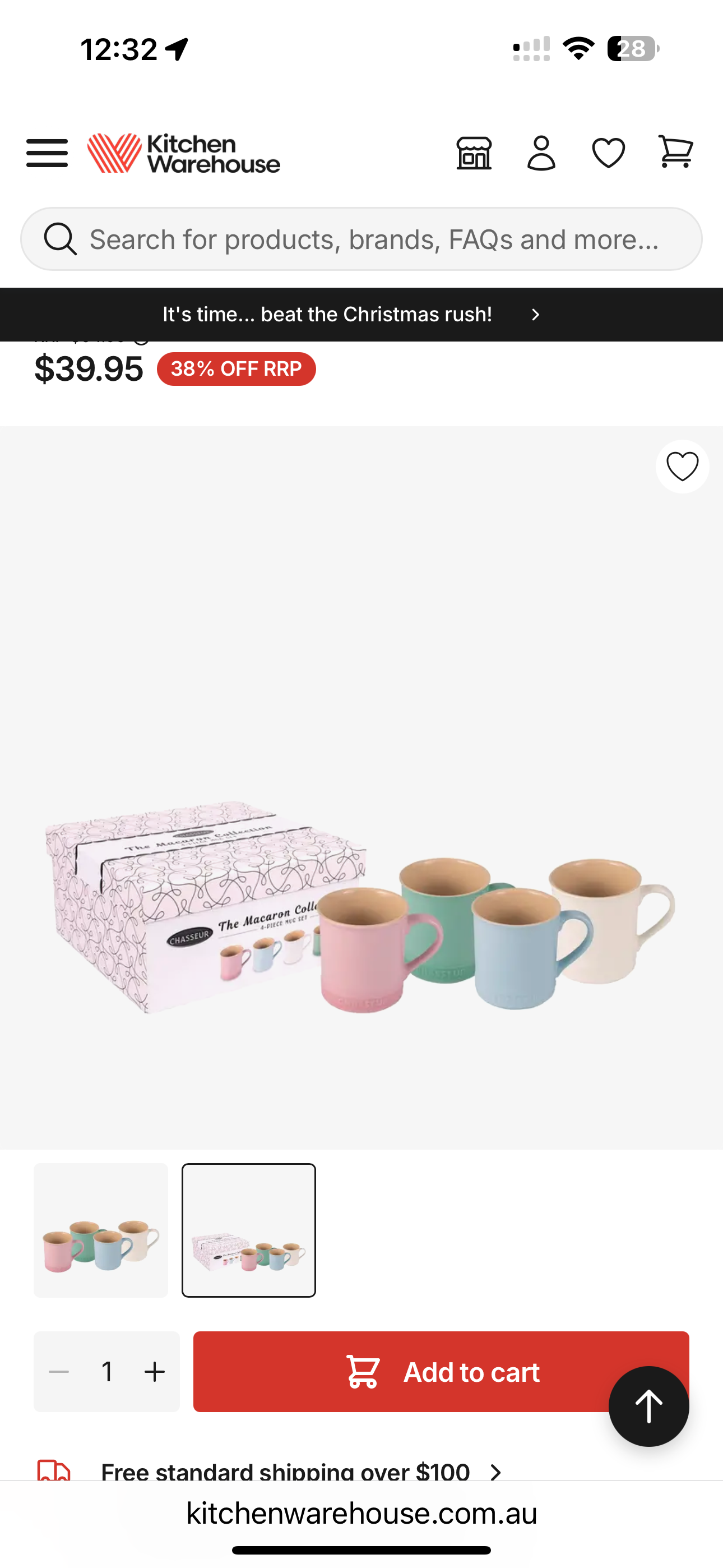Set or 4 Cuisson mugs