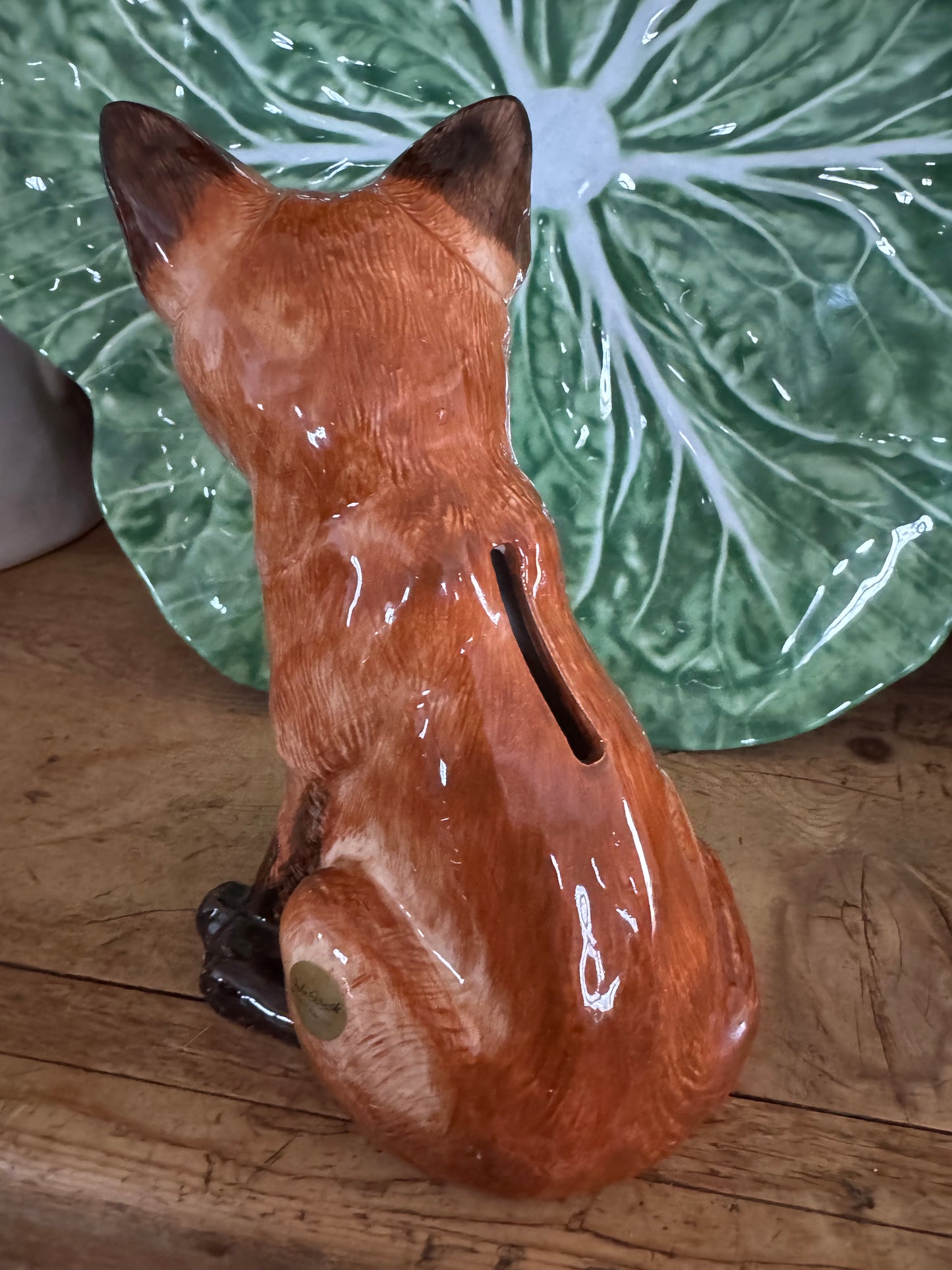 Fox ceramic money box