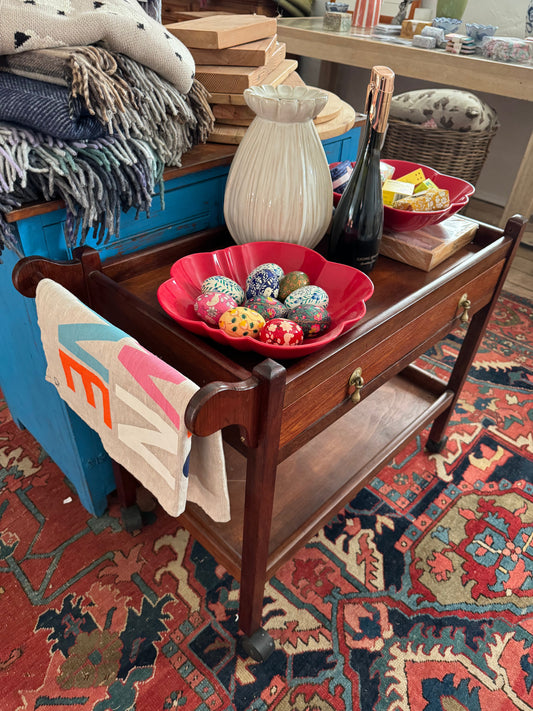 Antique bar cart