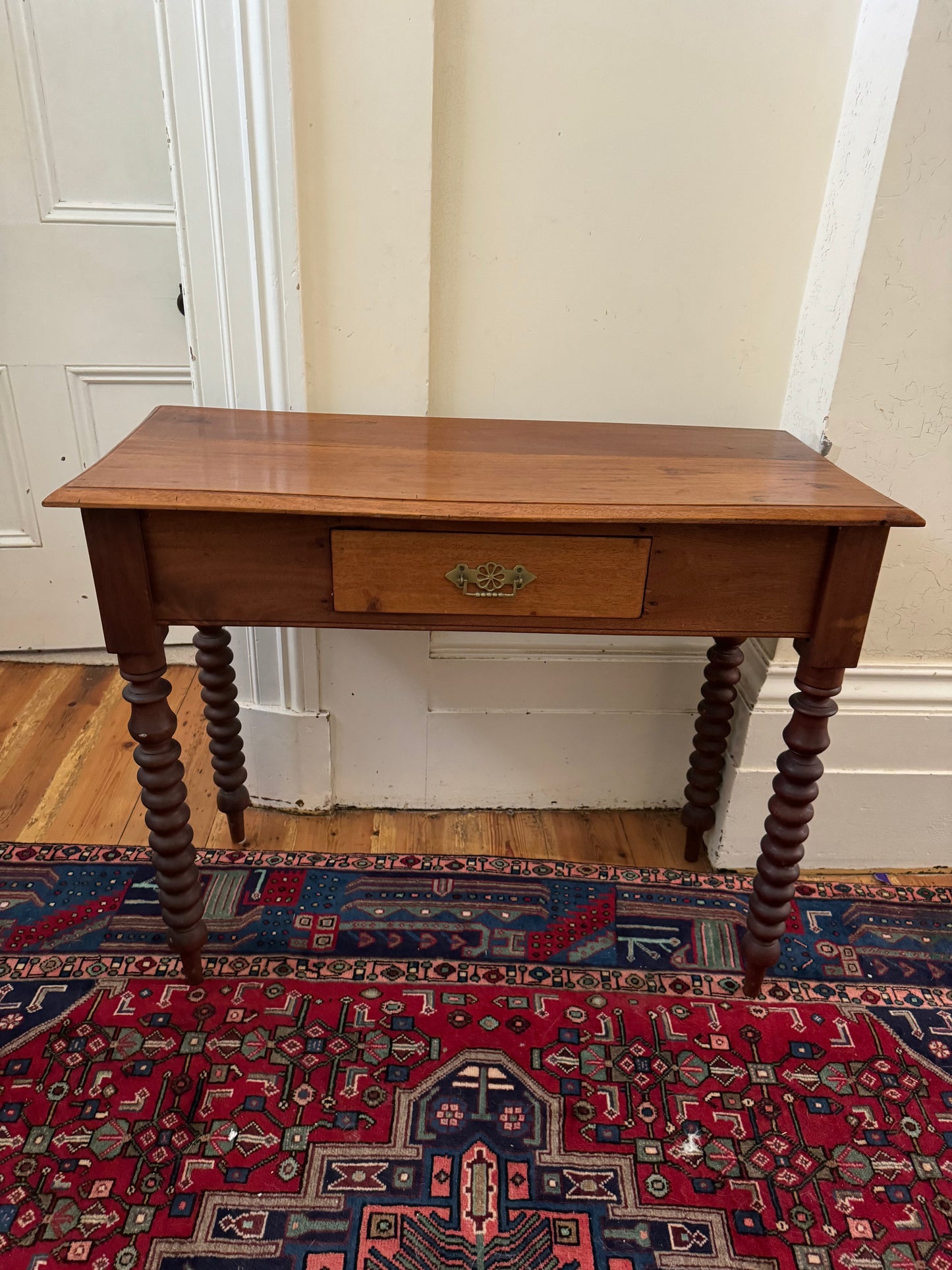 Vintage hall table with barley twist legs