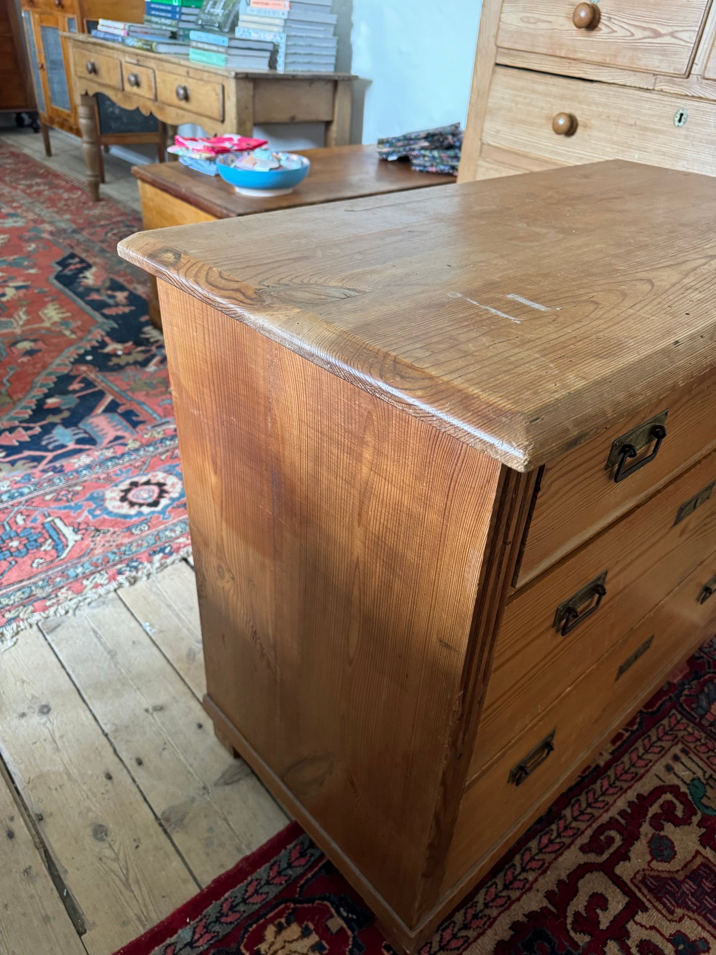 Antique pine chest of drawers