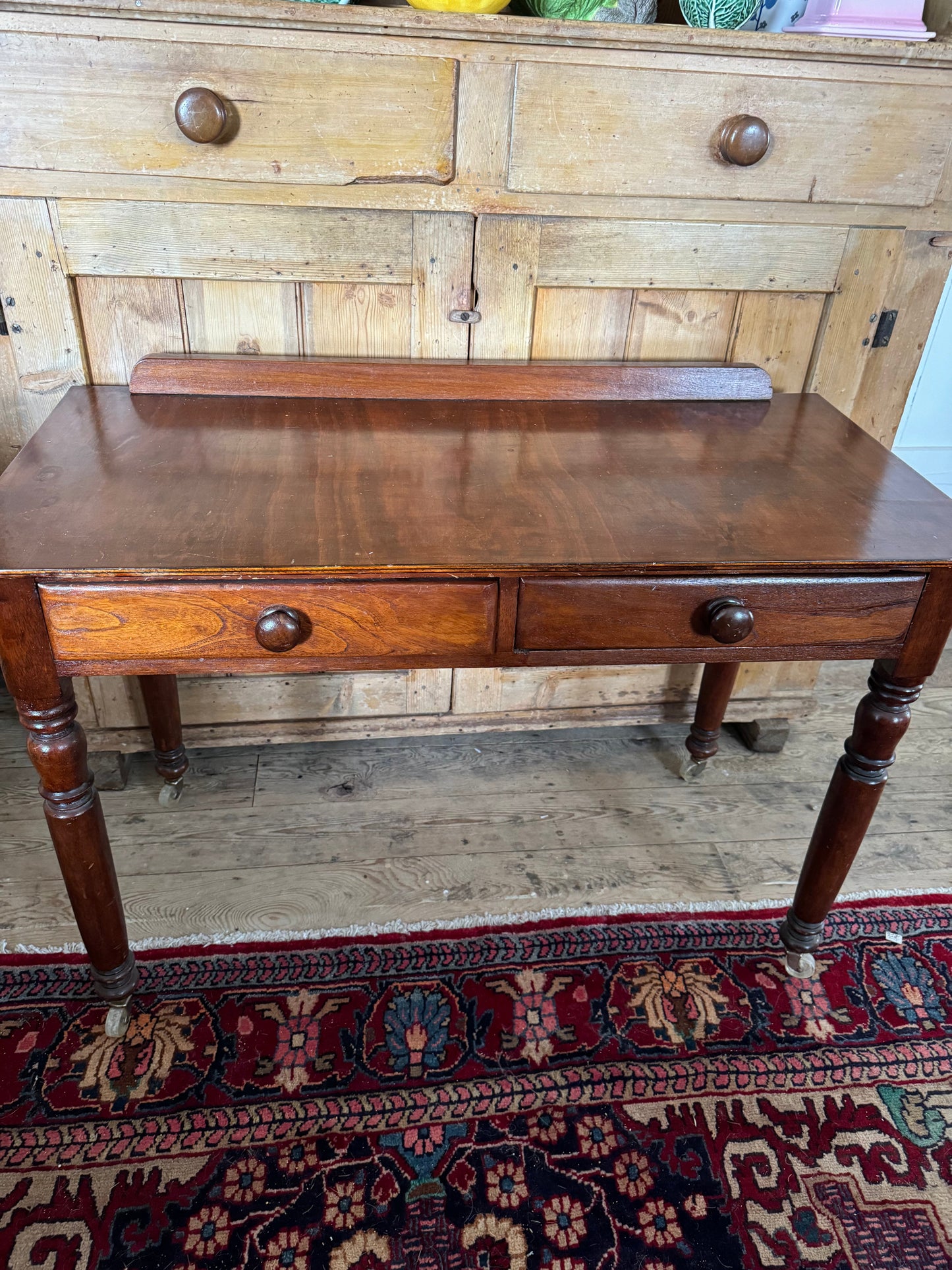 Antique side table or drinks trolley on castors
