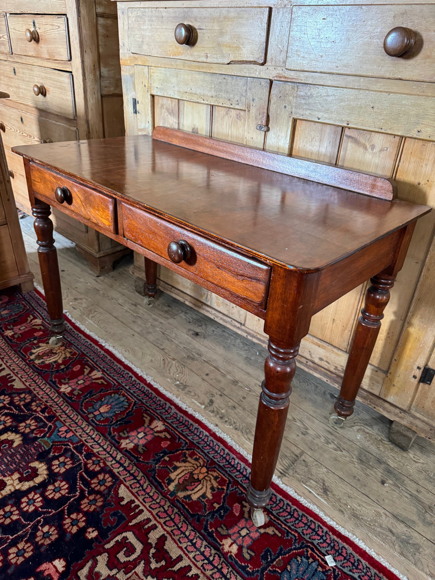 Antique side table or drinks trolley on castors