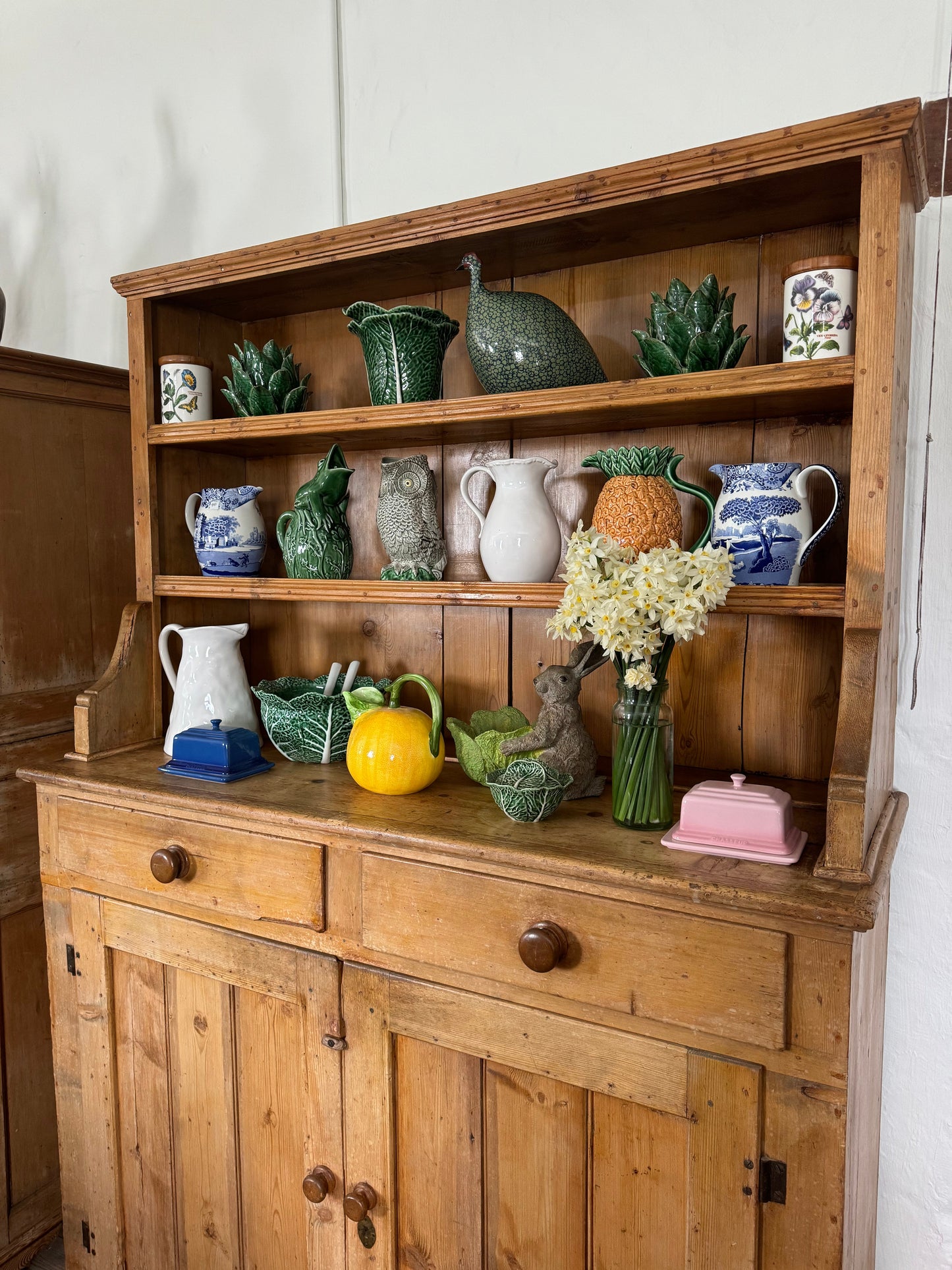 Majestic antique pine dresser