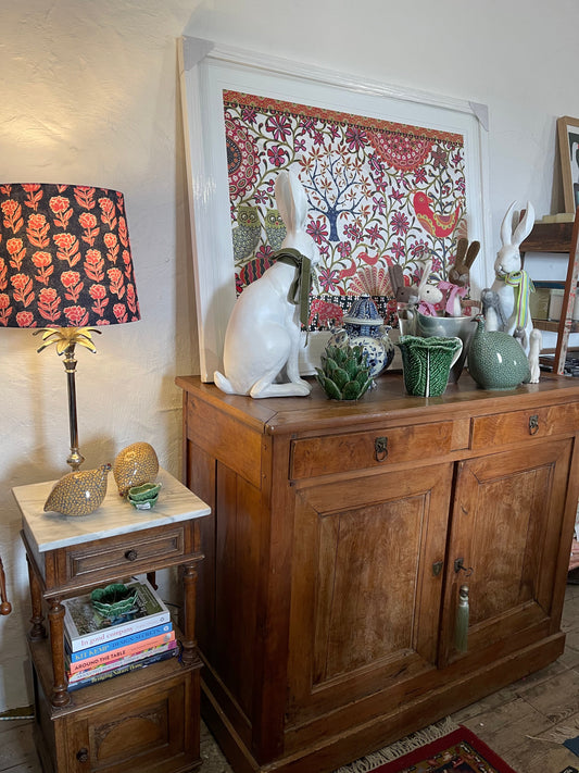 Anna Spiro lamp shade in Marigold pink navy