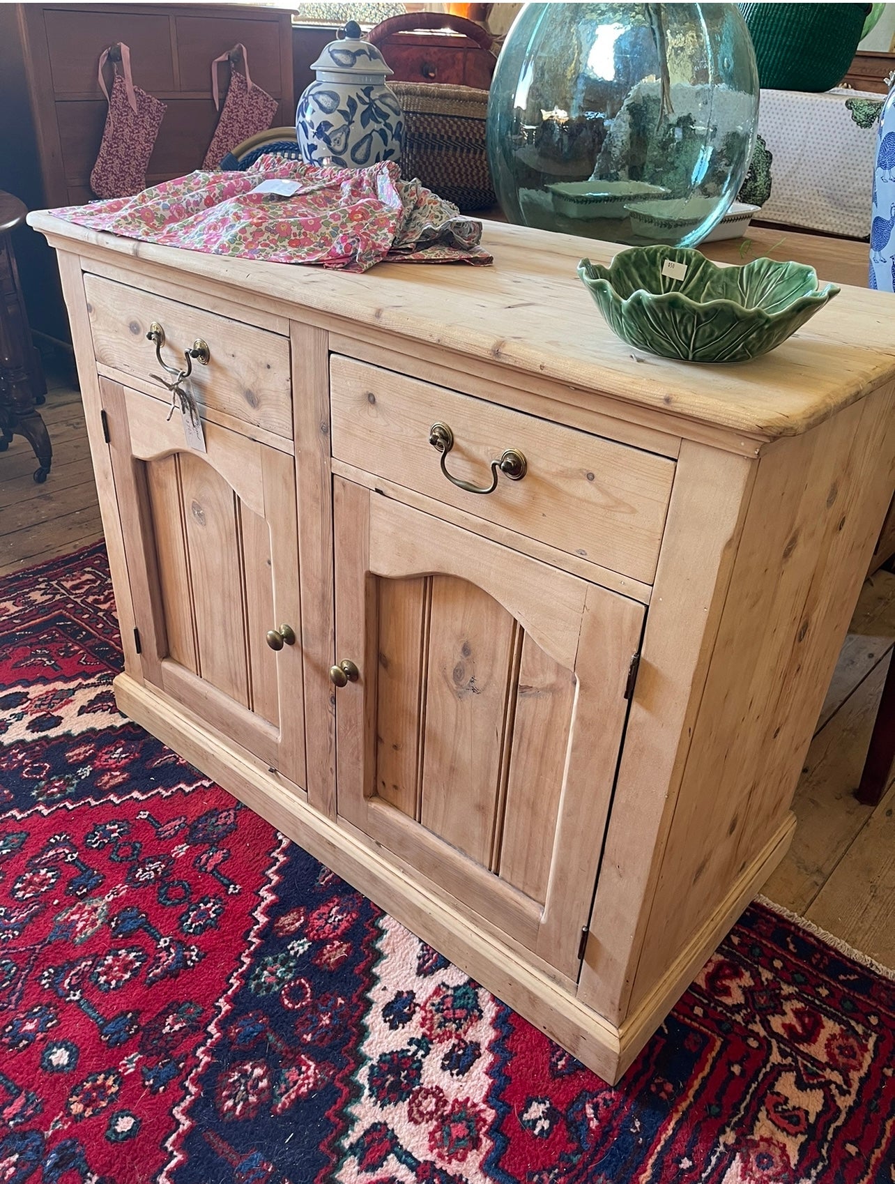 Vintage raw pine cupboard