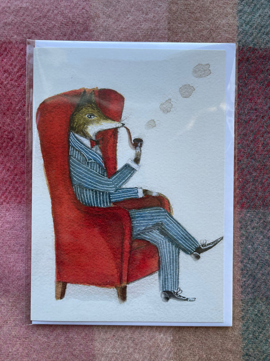 Fox smoking Pipe Card