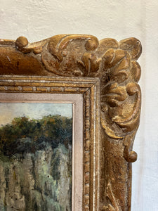 Antique French oil painting