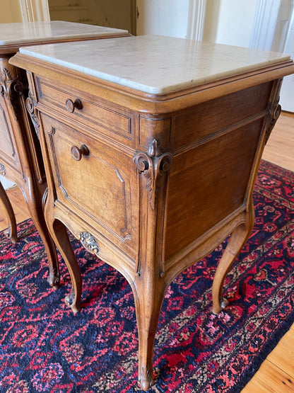 French Louis XVth walnut bedsides