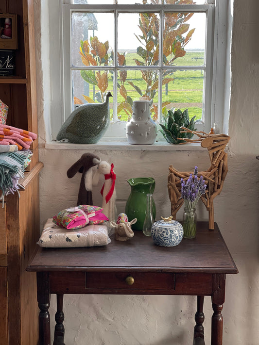 Antique French oak side table