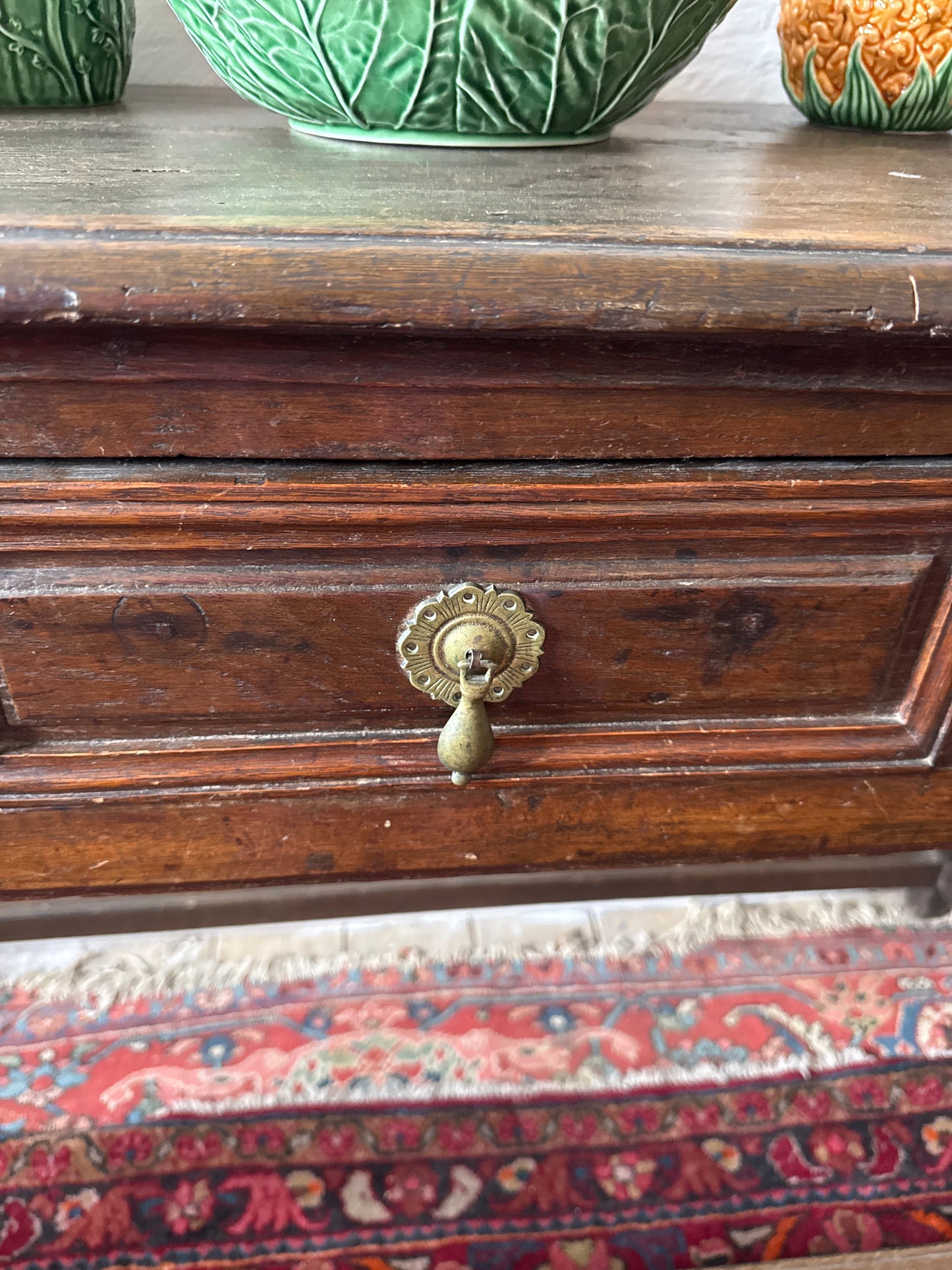 Early 18th c Georgian oak English dresser base