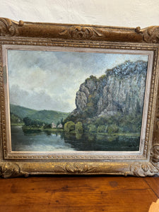 Antique French oil painting