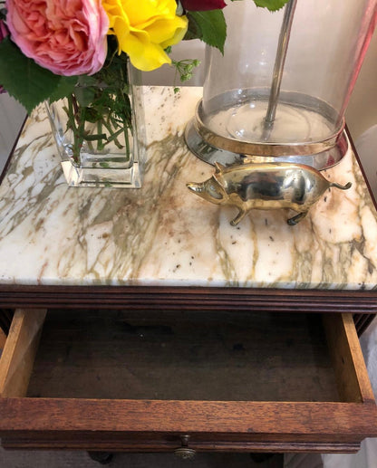 French Walnut bedside table