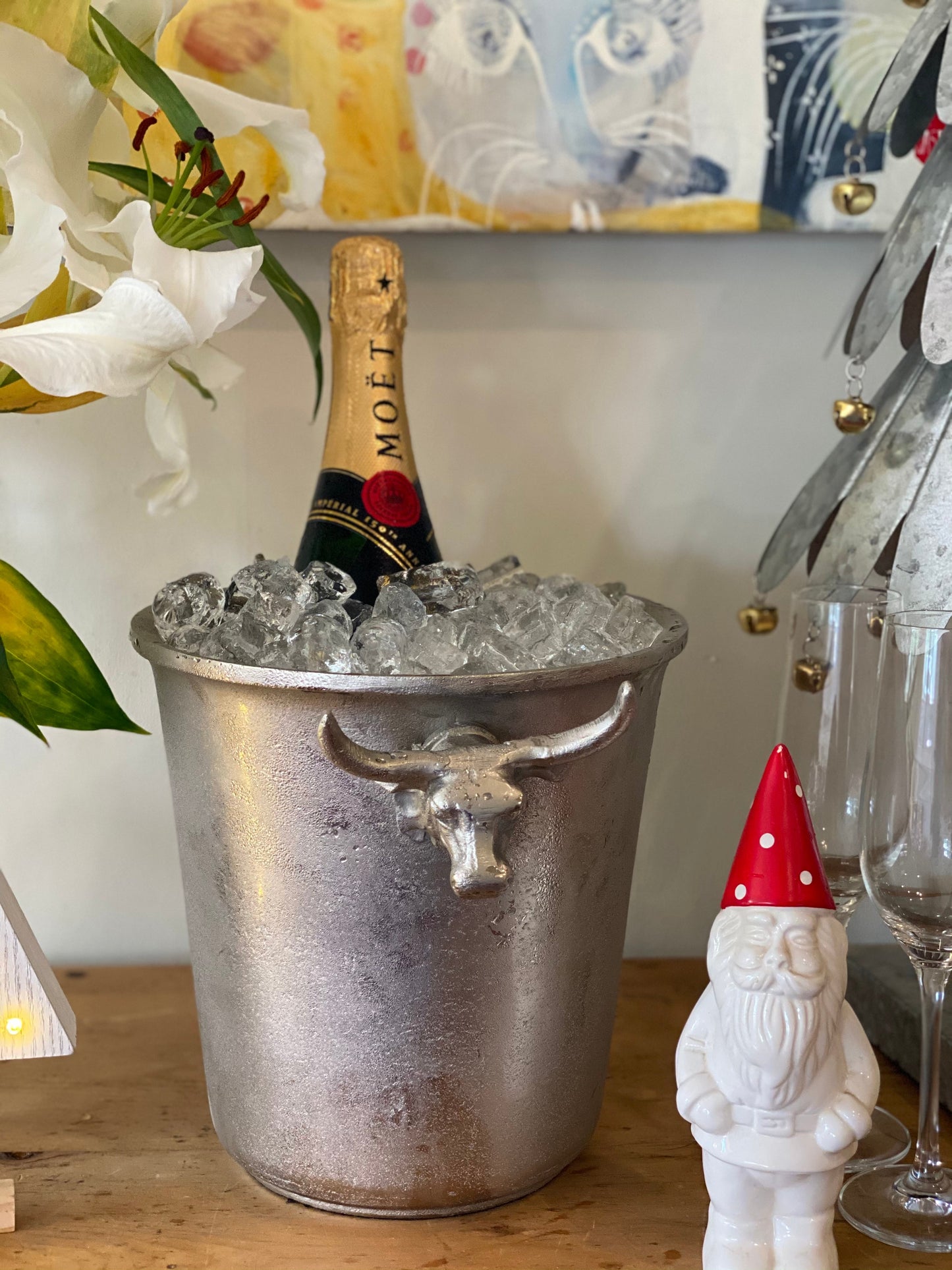 Silver bull ice bucket