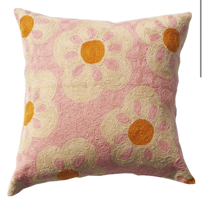 Eliza Piro Embroidery Cushion FLOWER POWER