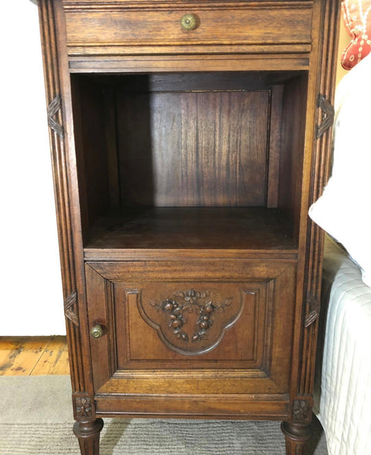 French Walnut bedside table