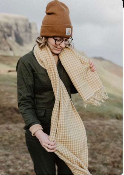 Tartan blanket co over sized lambswool scarf
