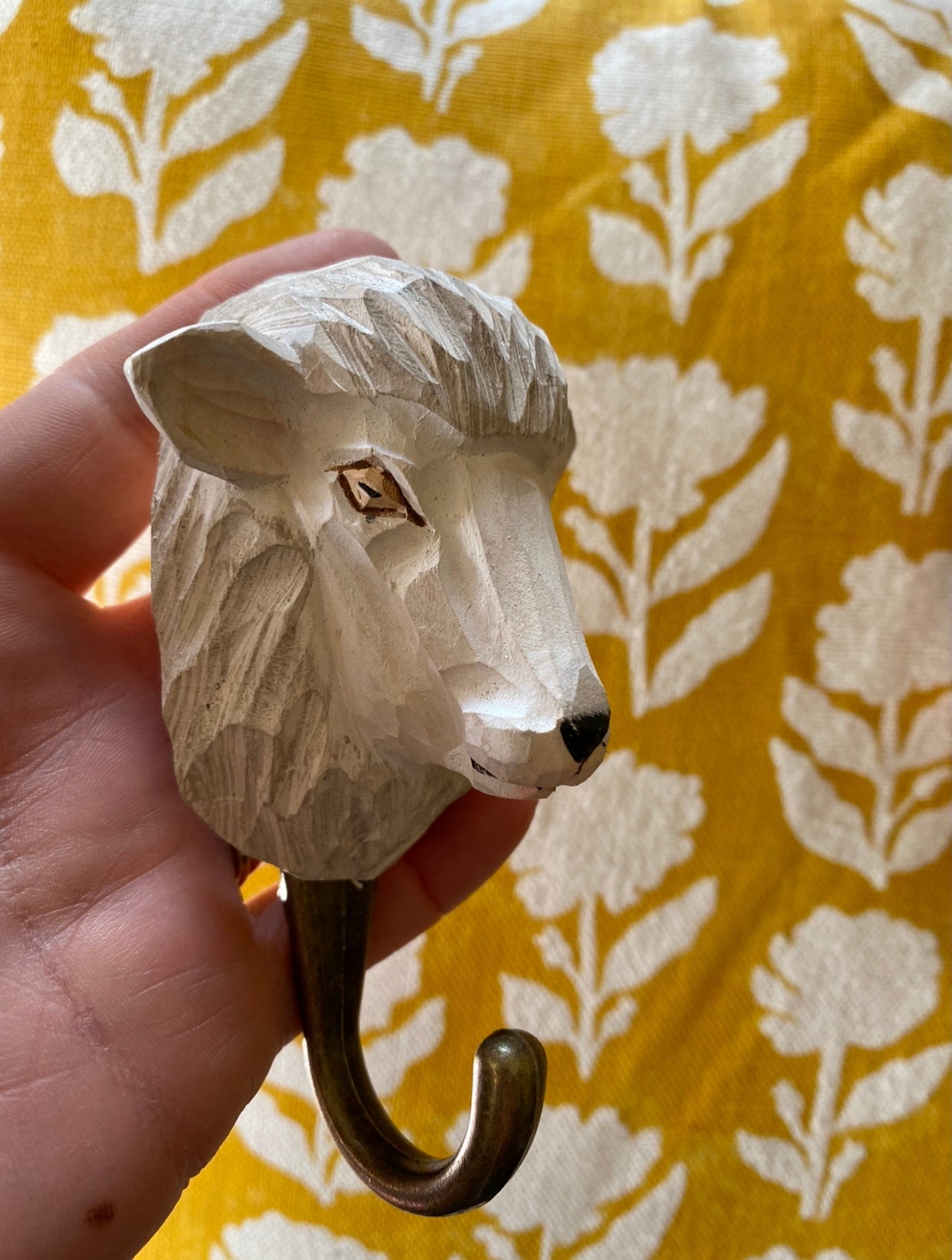 Wooden animal hook - sheep