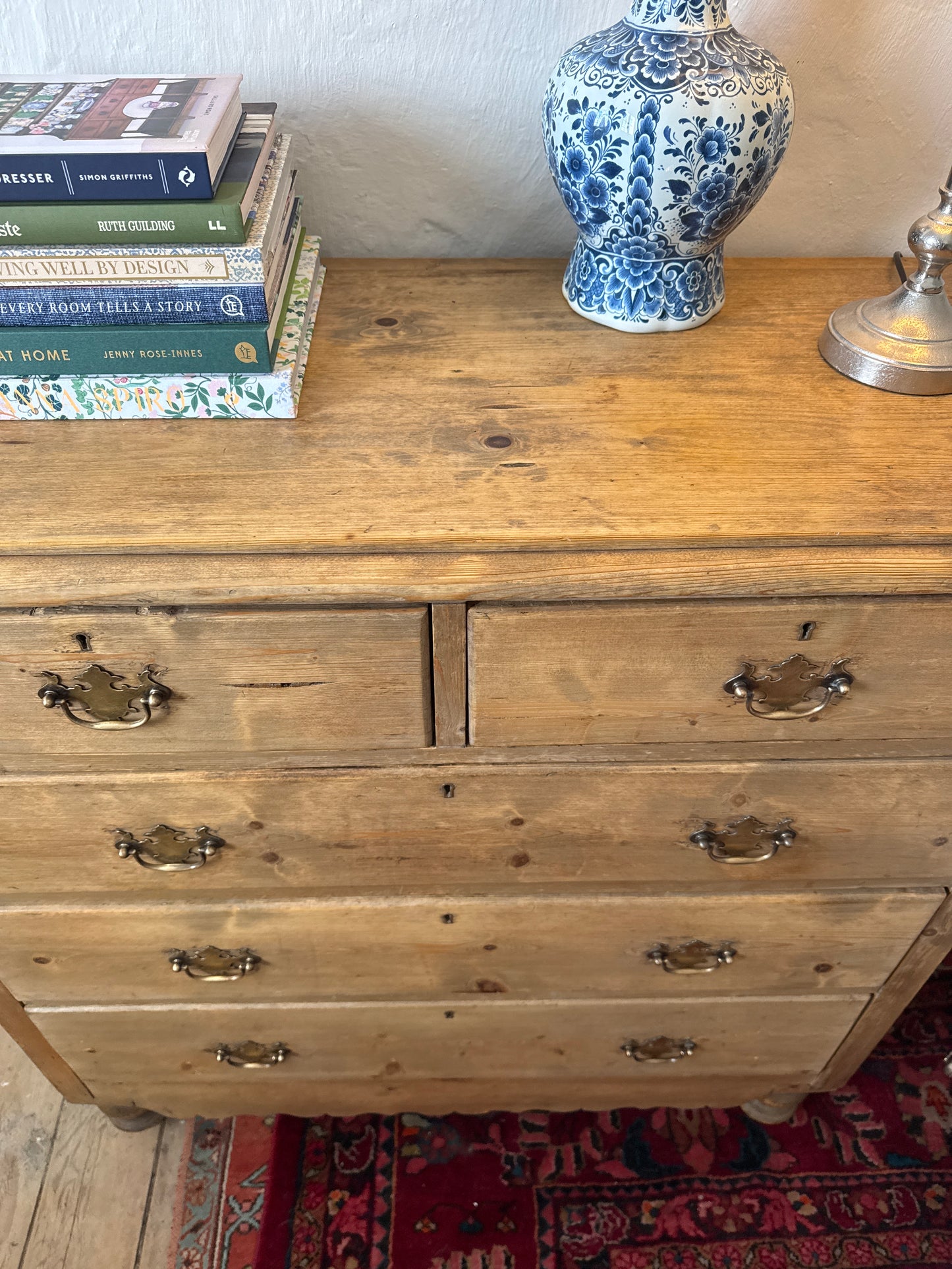 English Baltic pine chest of drawers