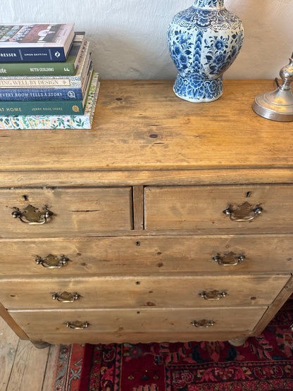 English Baltic pine chest of drawers
