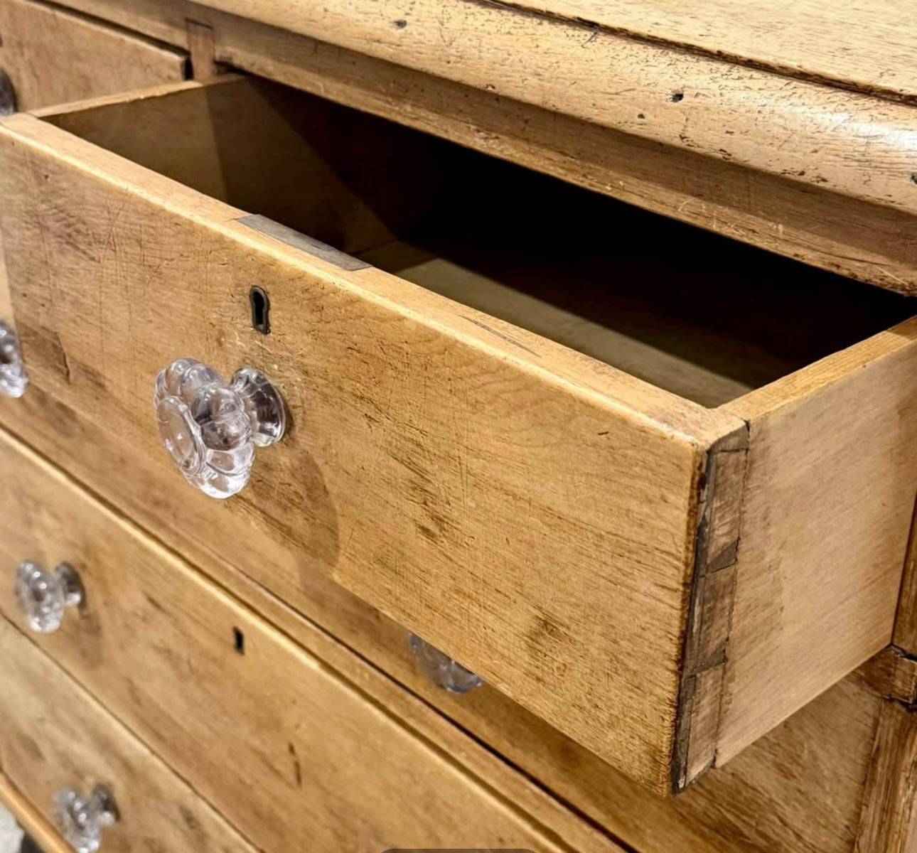 Antique pine chest of drawers