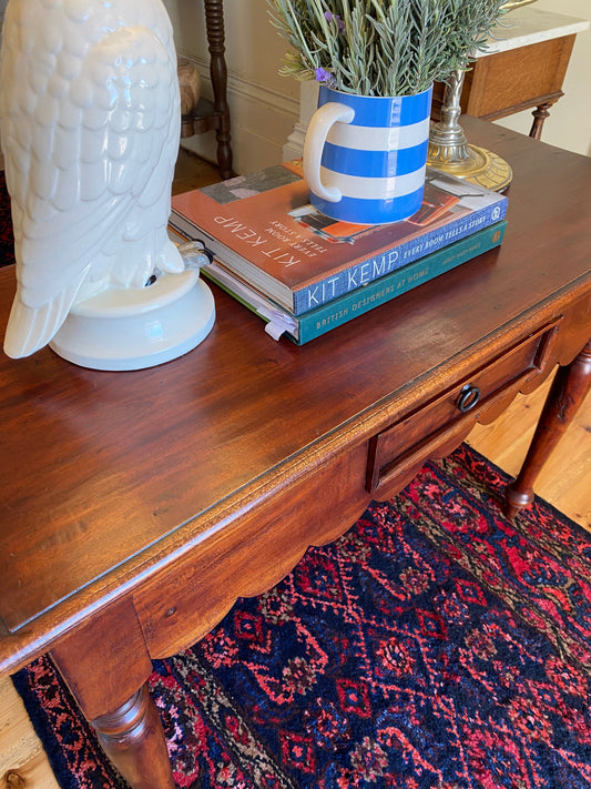 Scalloped side table