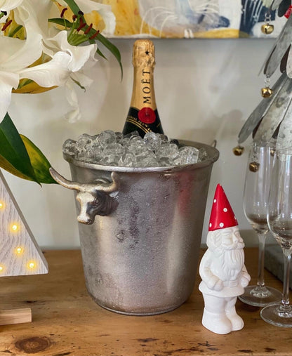 Silver bull ice bucket