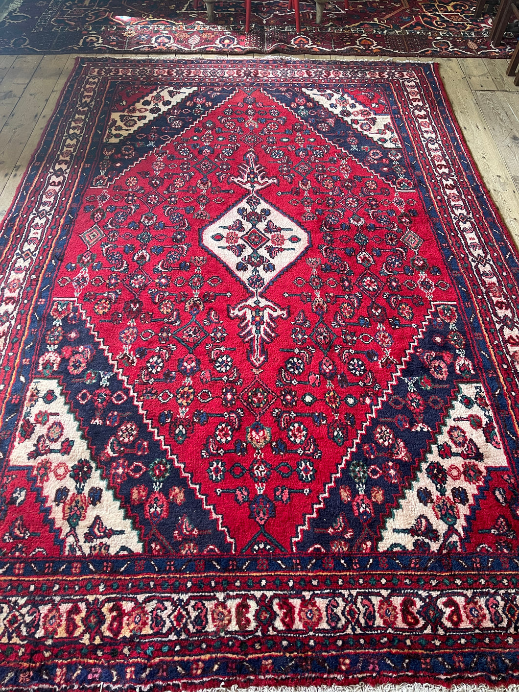 Persian rug red & navy