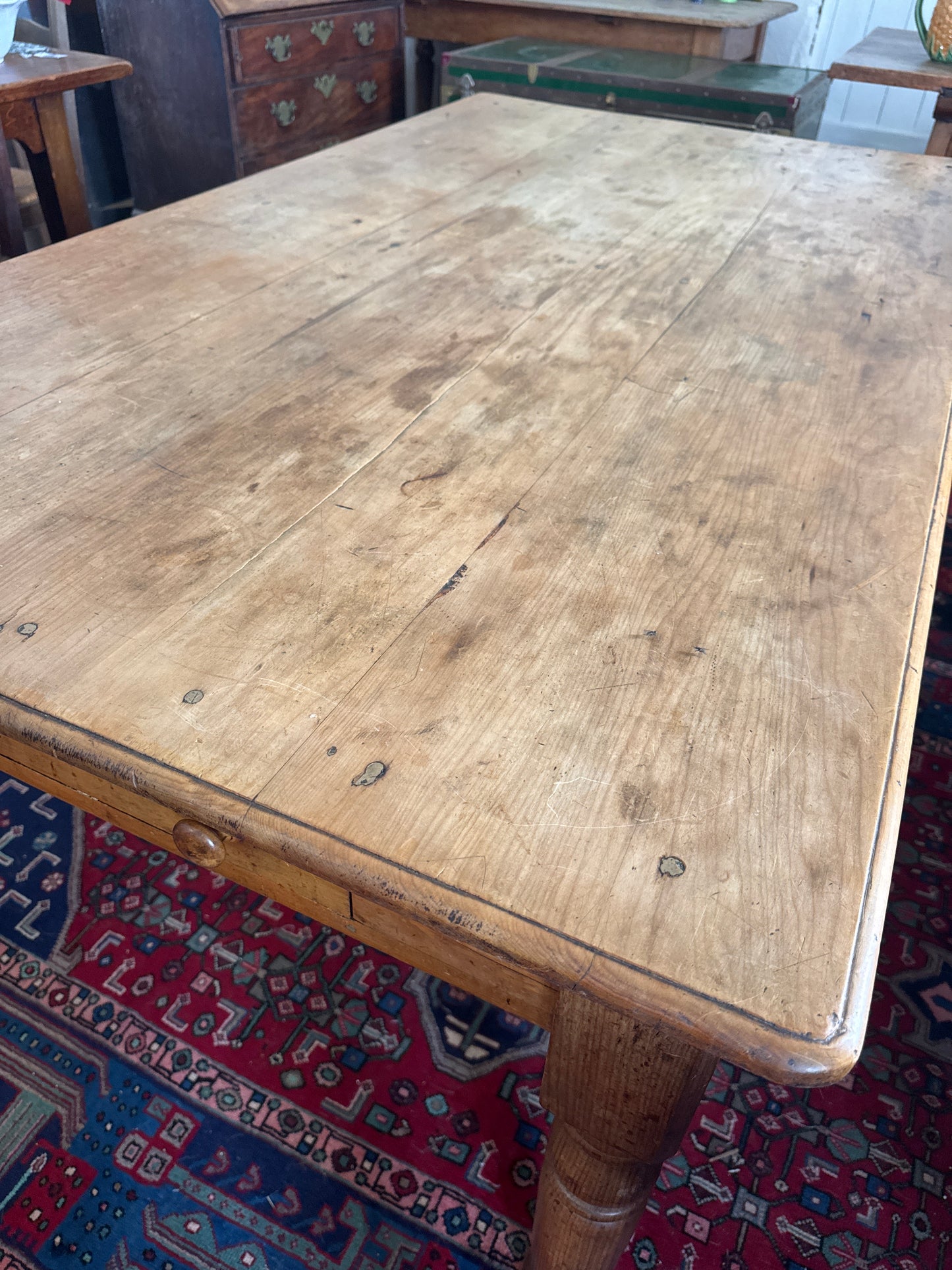 Antique pine farmhouse  table