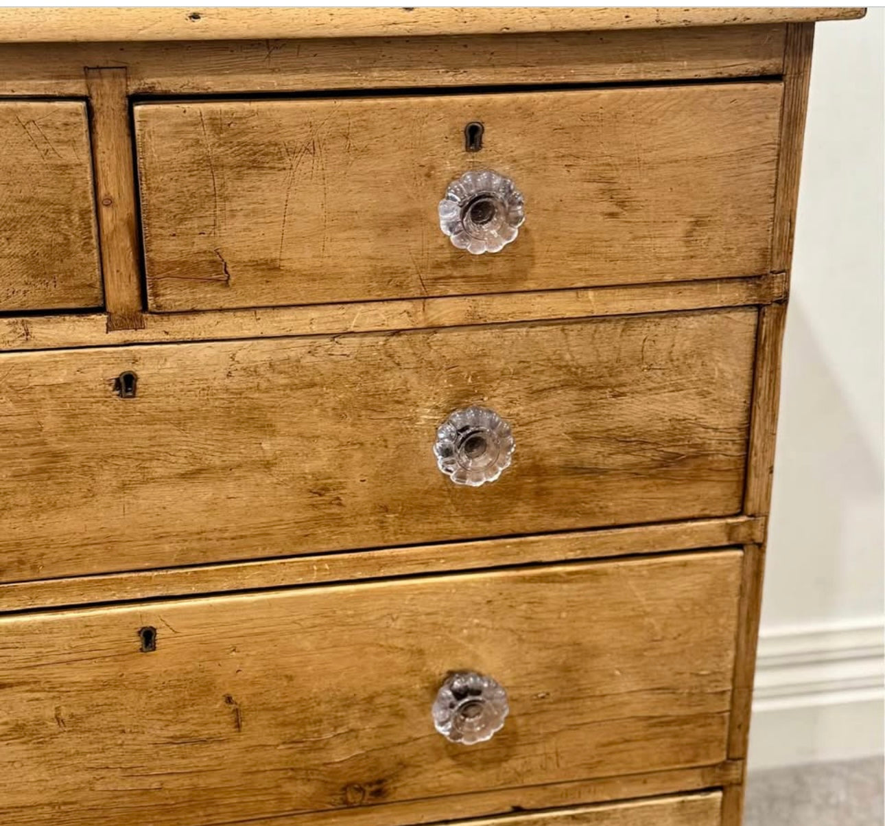 Antique pine chest of drawers