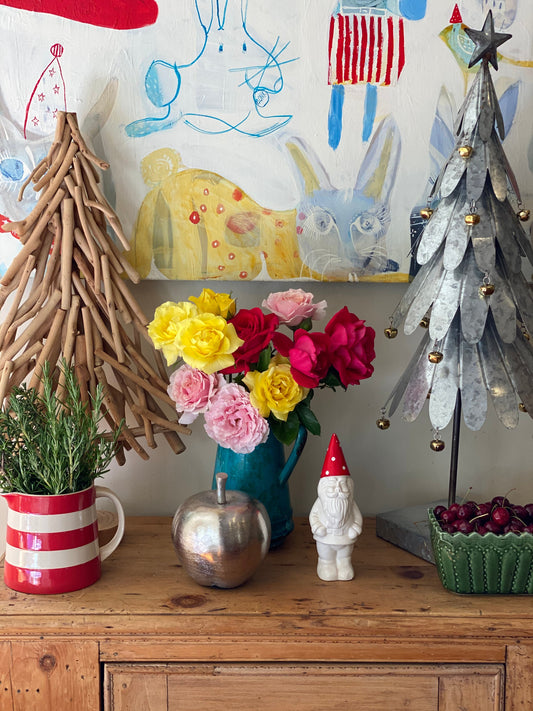 Decorative silver apple